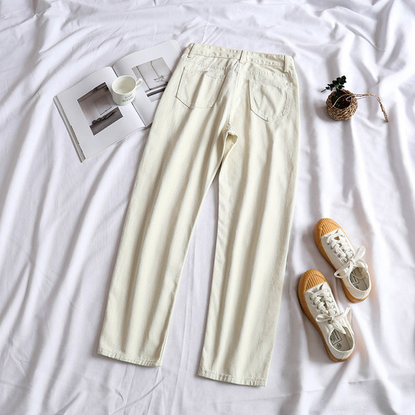 Blugi de dama cu buzunare si talie inalta