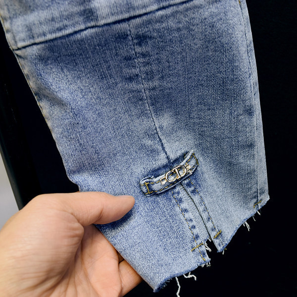 Blugi casual dama cu crapaturi-model drept