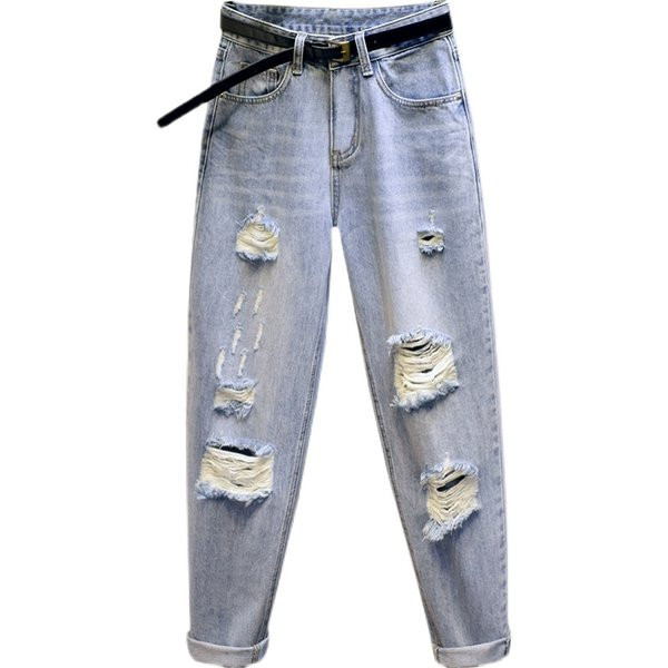 Model nou de blugi de dama cu motive rupte in albastru