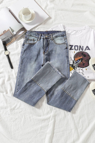 Blugi dama cu buzunare-Model Slim