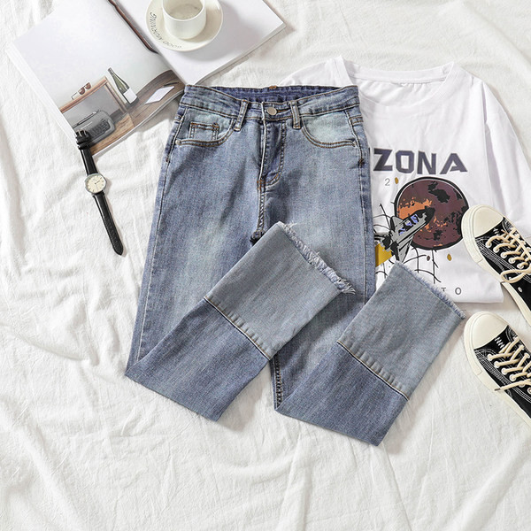 Blugi dama cu buzunare-Model Slim