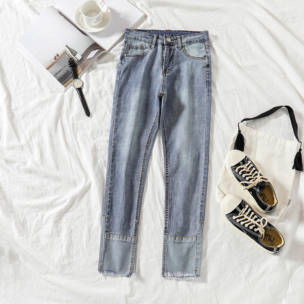 Blugi dama cu buzunare-Model Slim