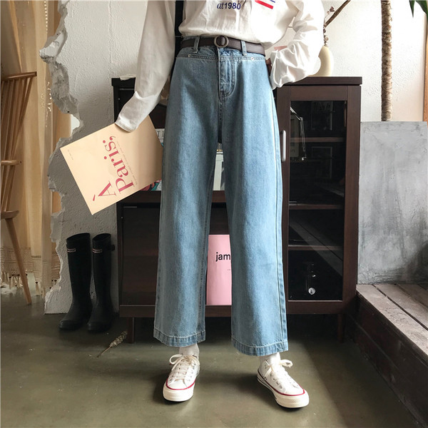 Pavasara plati džinsi sievietēm līdz potītes garumam