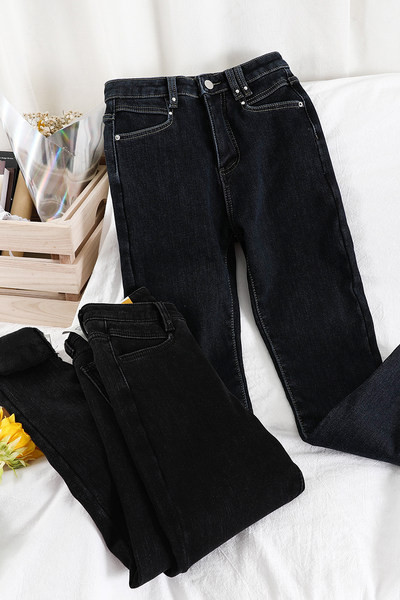 Retro modeļa sieviešu platie džinsi