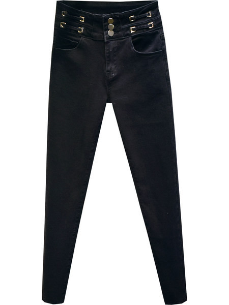 Mūsdienīgi sieviešu džinsi Slim modelis ar augstu vidukli - divas krāsas