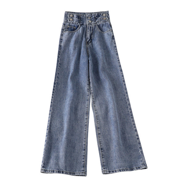 Jauns džinsu modelis ar pogām un augstu vidukli