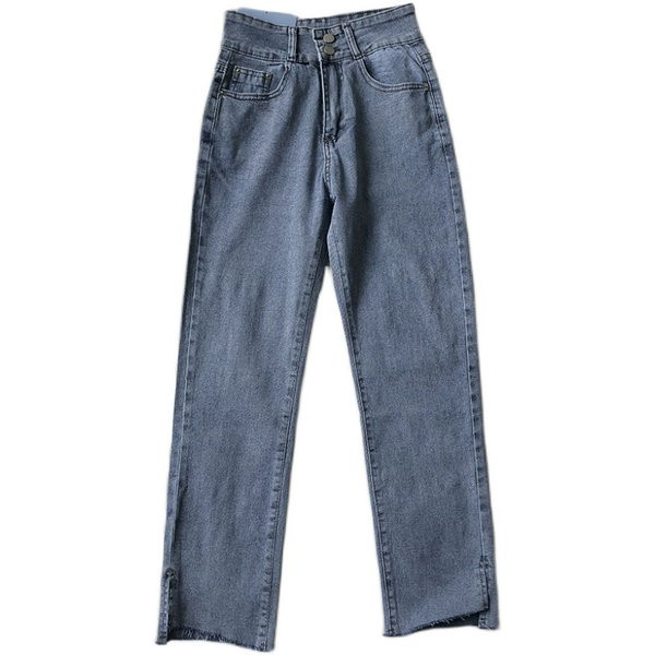 Pantaloni din denim de dama model drept