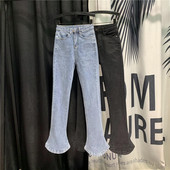 Blugi casual de dama cu talie inalta tip Charleston