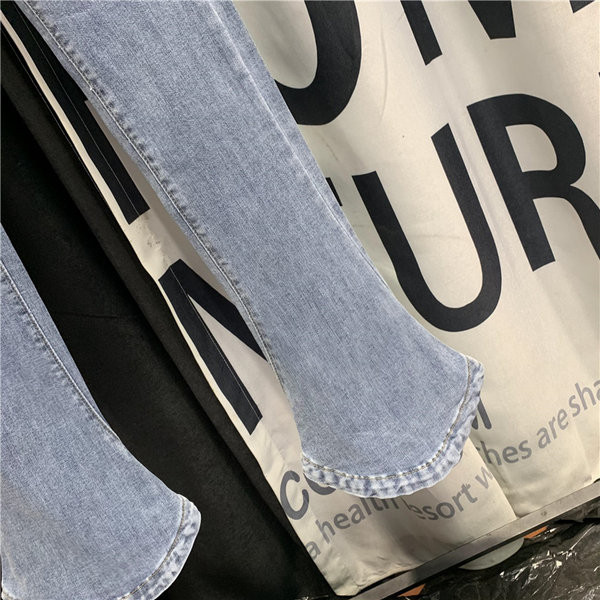 Blugi casual de dama cu talie inalta tip Charleston