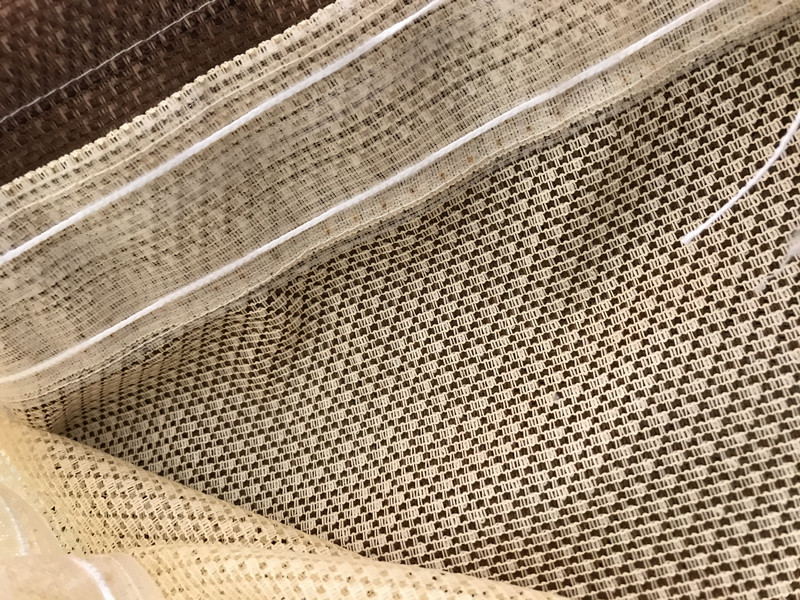 Дълго Перде дантела с ширит лента  Zoe 5979, 150x250 cm, 100% Полиестер, Кафяво-крем, 1 брой перде