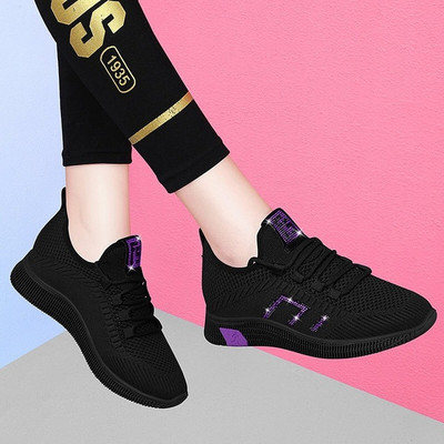 Casual υφασμάτινα αθλητικά παπούτσια για γυναίκες με κορδόνια