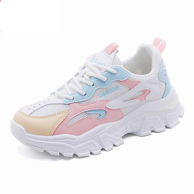 Γυναικεία αθλητικά  παπούτσια με σόλα από καουτσούκ και κορδόνια