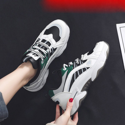 Tenisi dama de primavara cu plasa si sireturi