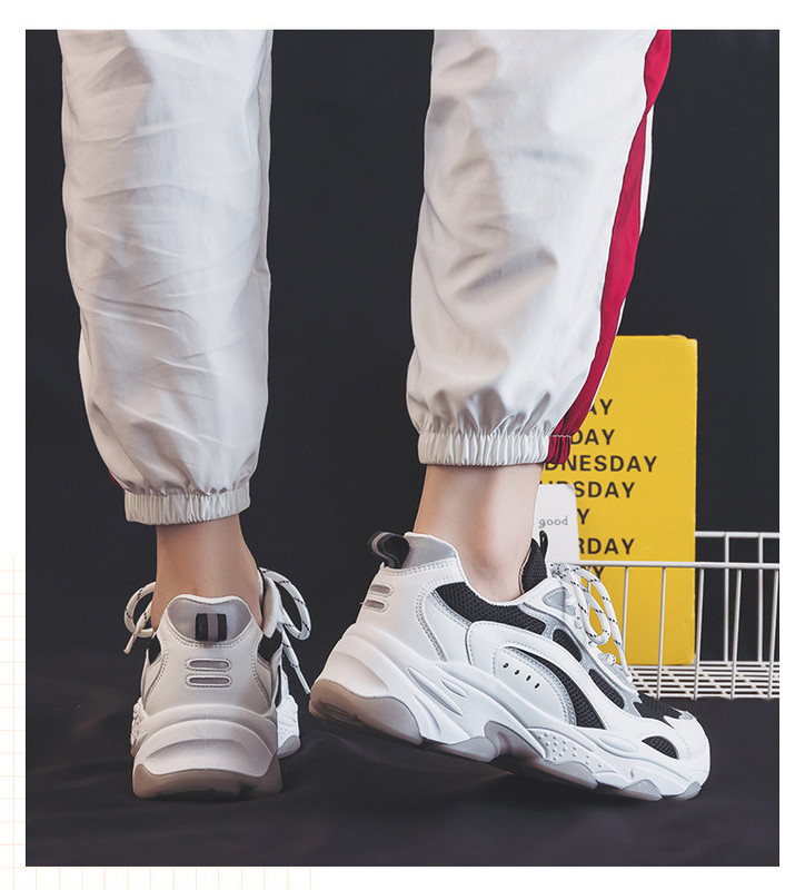 Γυναικεία θλητικά παπούτσια με κορδόνια και τραχιά σόλα σε διαφορετικά χρώματα