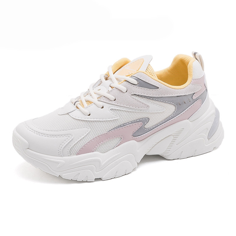 Σύγχρονα γυναικεία αθλητικά παπούτσια για τρέξιμο με κορδόνια και επιγραφή