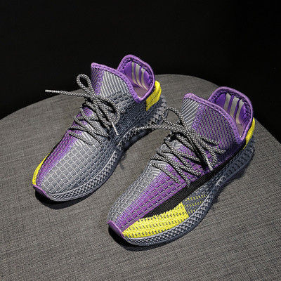 Krāsainas sieviešu elpojošas kedas ar šņorēm