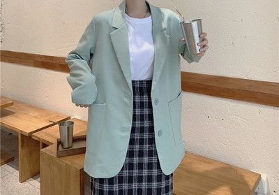 Κομψό γυναικείο σακάκι μακρύ μοντέλο με κουμπιά και τσέπες