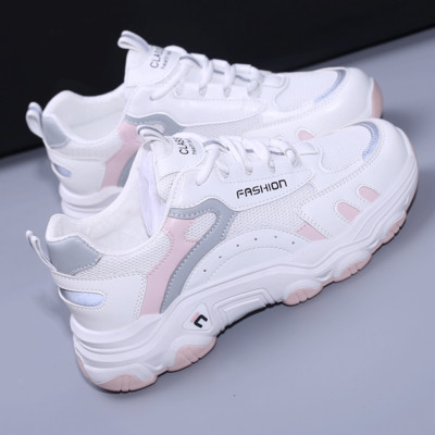 Αναπνεύσιμα γυναικεία αθλητικά παπούτσια με πλατφόρμα 4 cm και επίπεδη σόλα