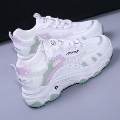 Αναπνεύσιμα γυναικεία αθλητικά παπούτσια με πλατφόρμα 4 cm και επίπεδη σόλα