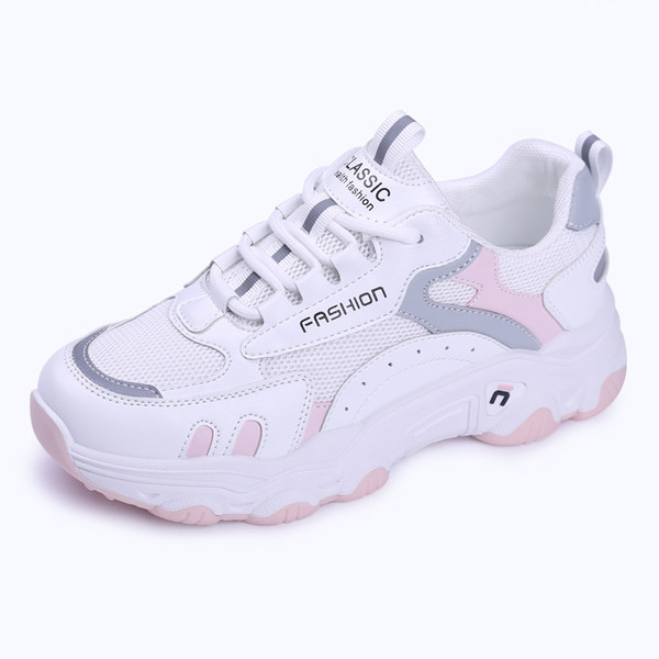 Αναπνεύσιμα γυναικεία αθλητικά παπούτσια με πλατφόρμα 4 cm και επίπεδη σόλα