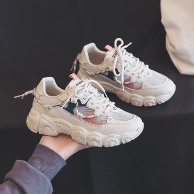 Νέο μοντέλο γυναικεία αθλητικά παπούτσια με κορδόνια και τραχιά σόλα σε διάφορα χρώματα