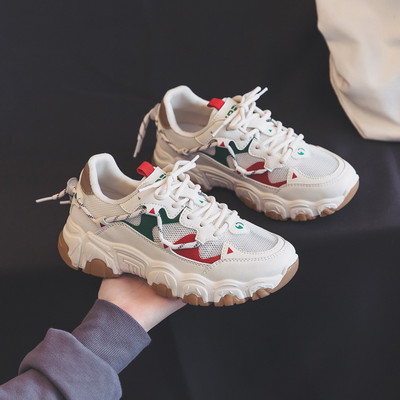 Tenisi casual dama cu sireturi si talpa aspra - trei culori