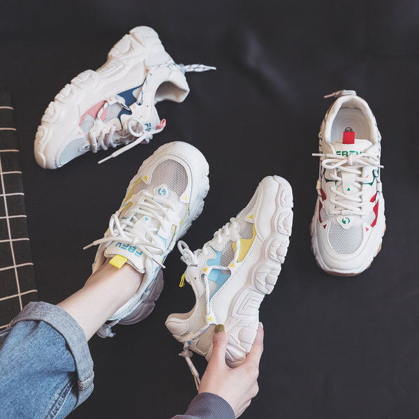 Tenisi casual dama cu sireturi si talpa aspra - trei culori