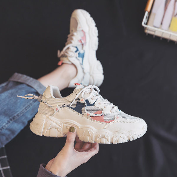 Tenisi casual dama cu sireturi si talpa aspra - trei culori