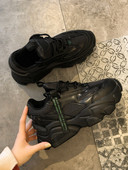 Adidasi casual dama, cu talpa aspra si sireturi in negru