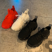 Γυναικεία casual παπούτσια με τραχιά σόλα με κορδόνια