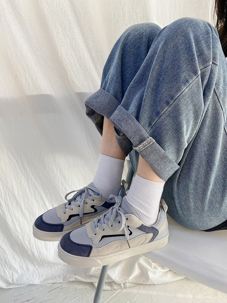 Casual γυναικεία αθλητικά παπούτσια με κορδόνια και πλέγμα