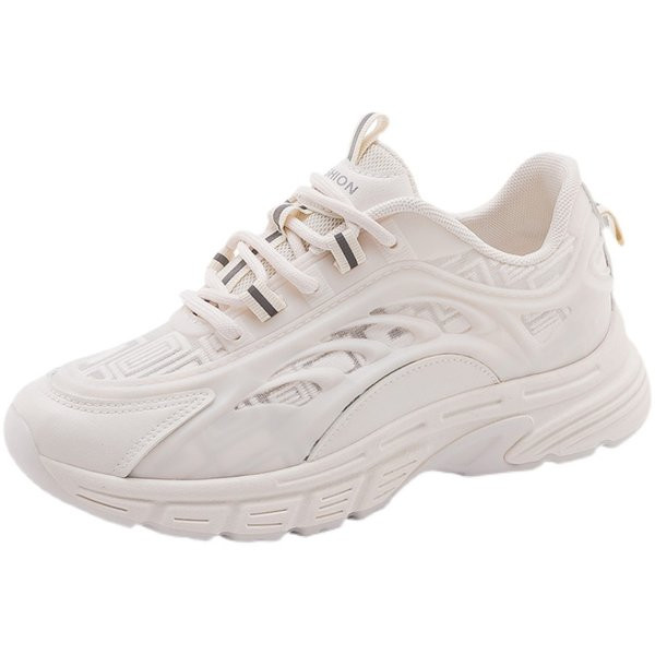 Γυναικεία αθλητικά παπούτσια κατάλληλα για το καλοκαίρι σε λευκό χρώμα με κορδόνια