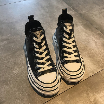 Γυναικεία αθλητικά παπούτσια με παχιά σόλα από οικολογικό δέρμα