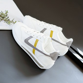 Μοντέρνα αθλητικά παπούτσια από δέρμα eco με κορδόνια