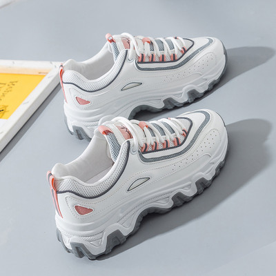 Νέο μοντέλο γυναικεία αθλητικά παπούτσια  από οικολογικό δέρμα με τραχιά σόλα