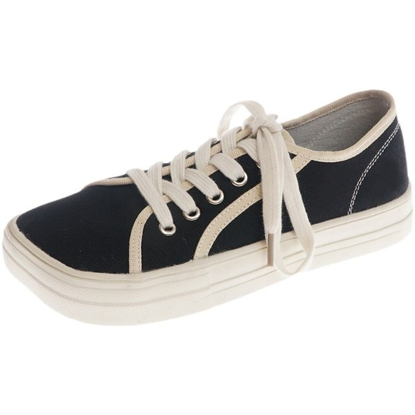 Casual αθλητικά παπούτσια με κορδόνια και επίπεδη σόλα