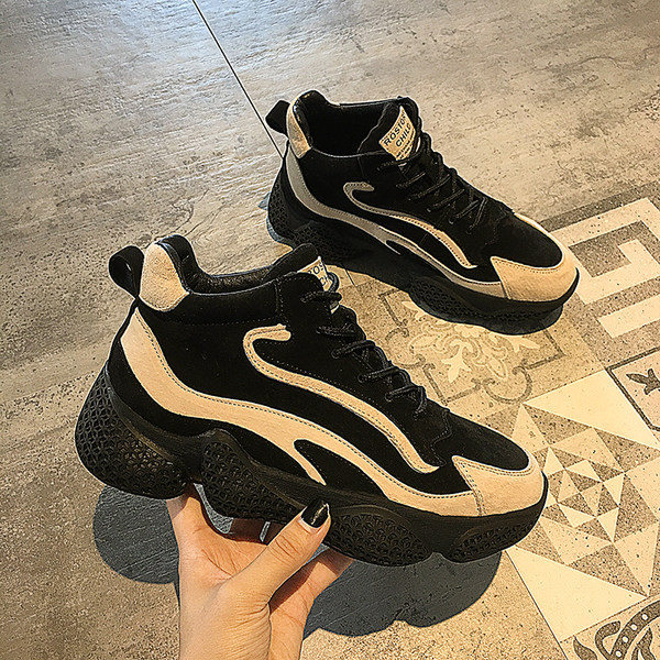 Adidași casual de primăvară de damă cu inscripție și șireturi