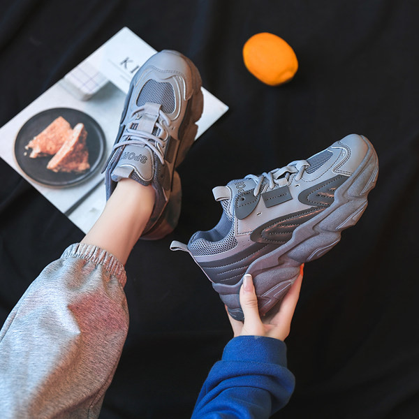 Γυναικεία αθλητικά παπούτσια άνοιξη-φθινόπωρο με τραχιά σόλα