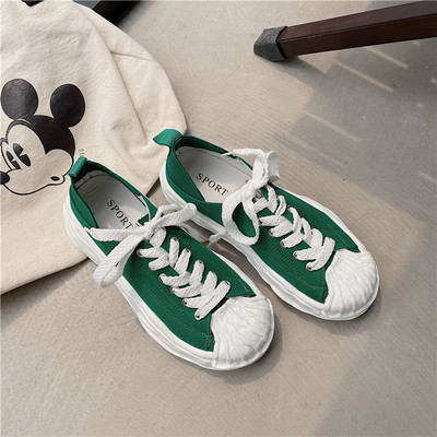 Casual αθλητικά παπούτσια με έμβλημα και κορδόνια για γυναίκες