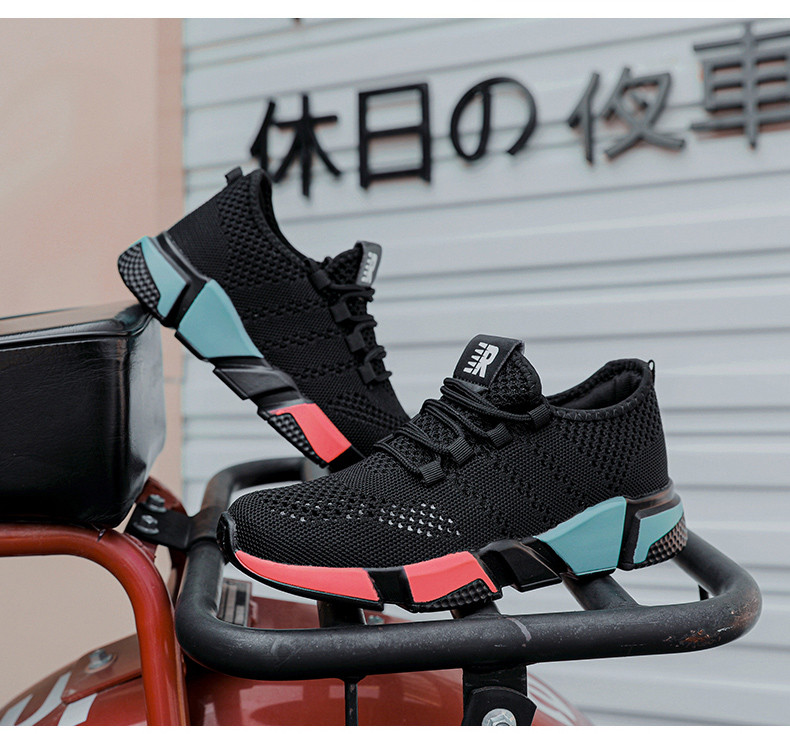 Αναπνεύσιμα γυναικεία αθλητικά παπούτσια με κορδόνια και επίπεδη σόλα