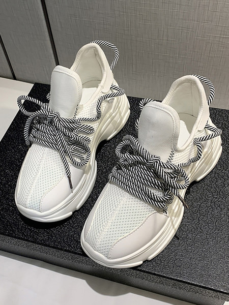 Ženske tenisice - s visokim potplatom i vezicama