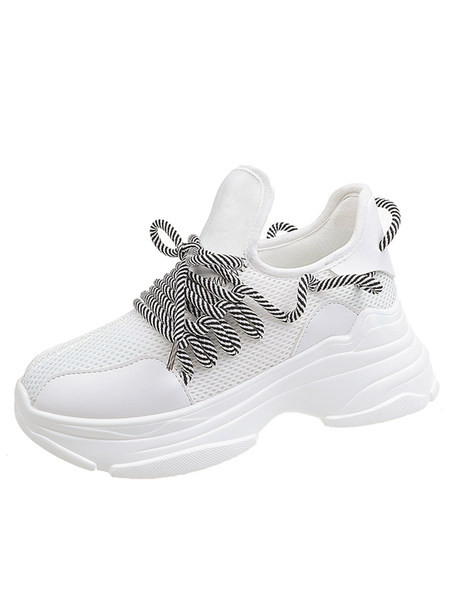 Ženske tenisice - s visokim potplatom i vezicama