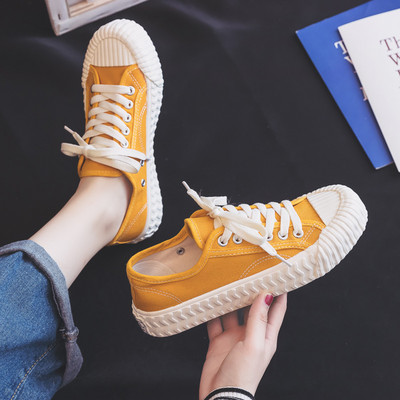 Γυναικεία καλοκαιρινά αθλητικά παπούτσια με επίπεδη σόλα και κορδόνια σε διάφορα χρώματα