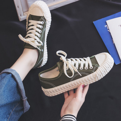 Γυναικεία καλοκαιρινά αθλητικά παπούτσια με επίπεδη σόλα και κορδόνια σε διάφορα χρώματα