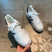 Γυναικεία αθλητικά παπούτσια από οικολογικό δέρμα με κορδόνια