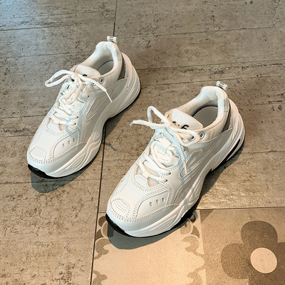Νέο μοντέλο γυναικεία αναπνεύσιμα αθλητικά παπούτσια με κορδόνια σε γκρι και λευκό χρώμα