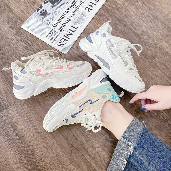 Νέο μοντέλο αθλητικά παπούτσια άνοιξης-καλοκαιριού από οικολογικό δέρμα και υφάσματα