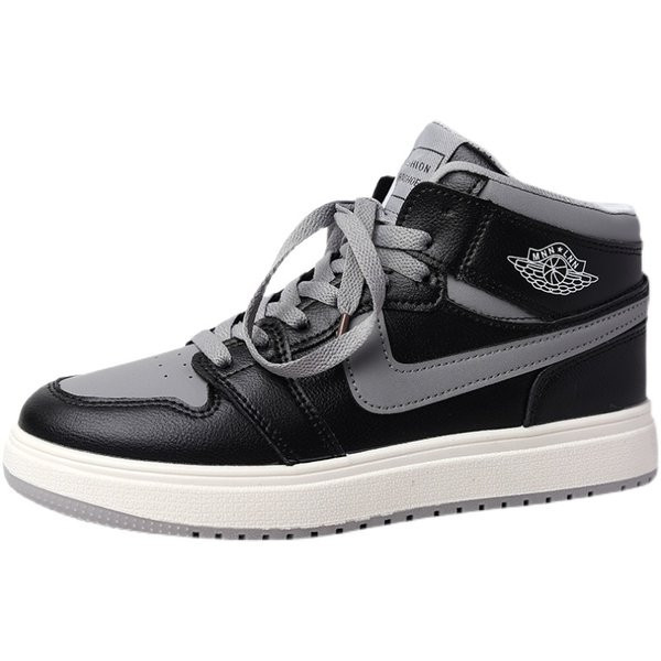 Jauns sieviešu augsto kedu modelis no mākslīgās ādas ar plakanu zoli