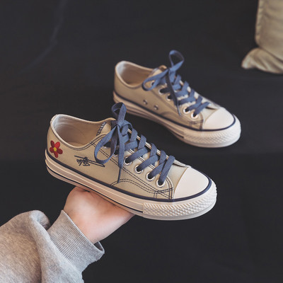 Adidasi de vara dama cu broderie si cravate