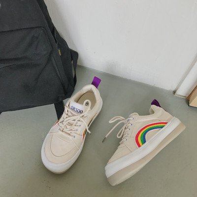 Adidași casual cu broderie și talpă plată